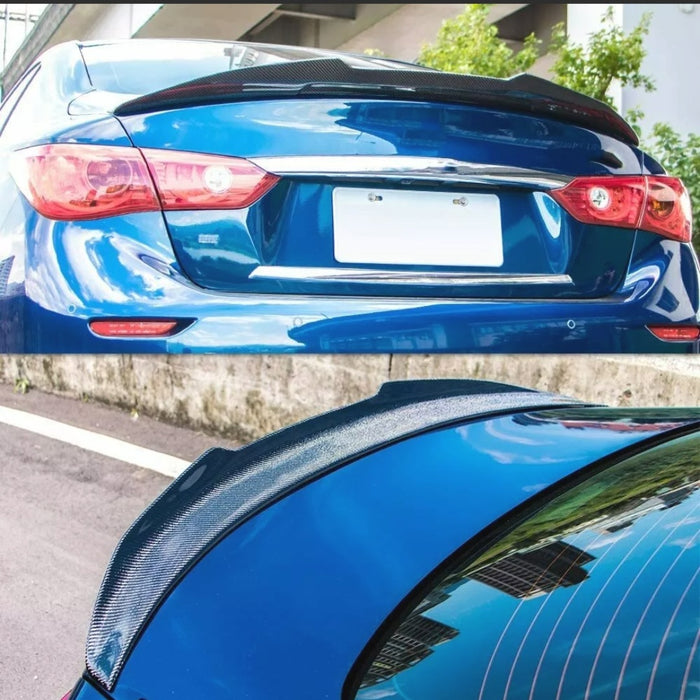 H Style carbon trunk spoiler